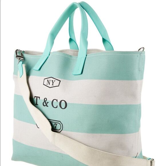 Tiffany & Co. Striped Canvas Tote - Picture 1 of 16